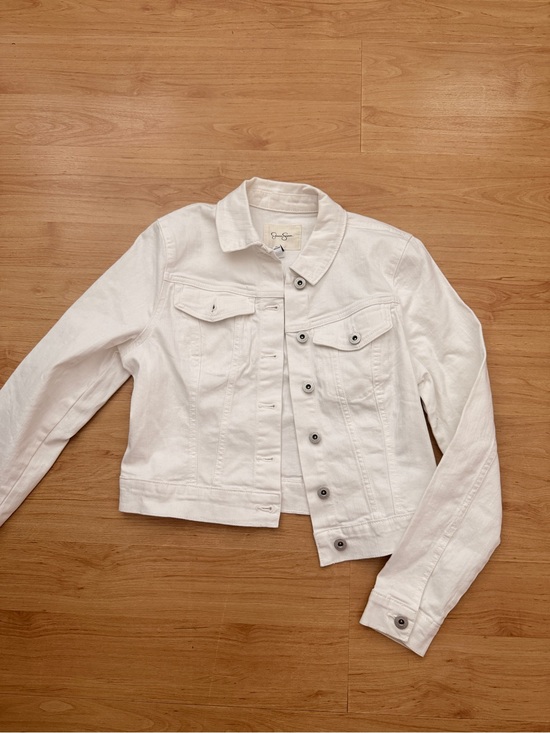 Jessica Simpson Jackets & Blazers - Jessica Simpson White Denim Jean Jacket - Button-Front